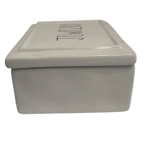 Rae Dunn Jewelry Box Ceramic White Artisan Lid Organizer Gift Discontinued - Picture 9 of 11